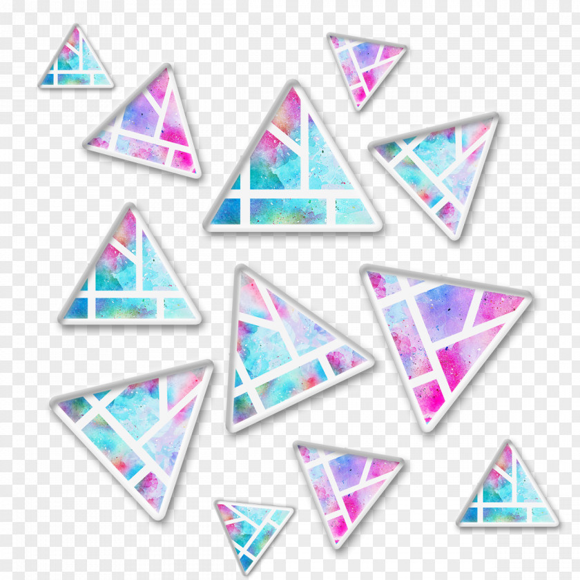 Diamond Shape Geometric Watercolor Painting Triangle Desktop Wallpaper Image PNG