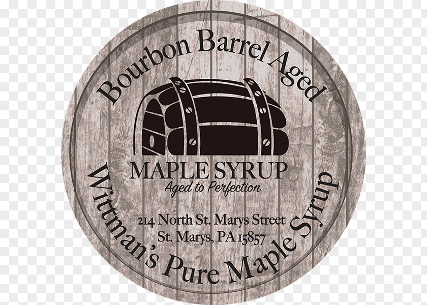 Label Barrel Bourbon Whiskey Maple Syrup PNG