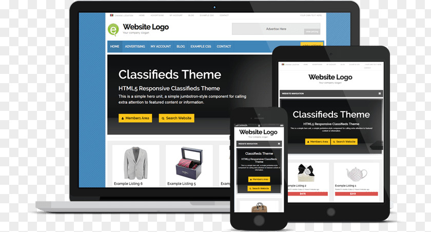 WordPress Web Page Responsive Design Classified Advertising PNG