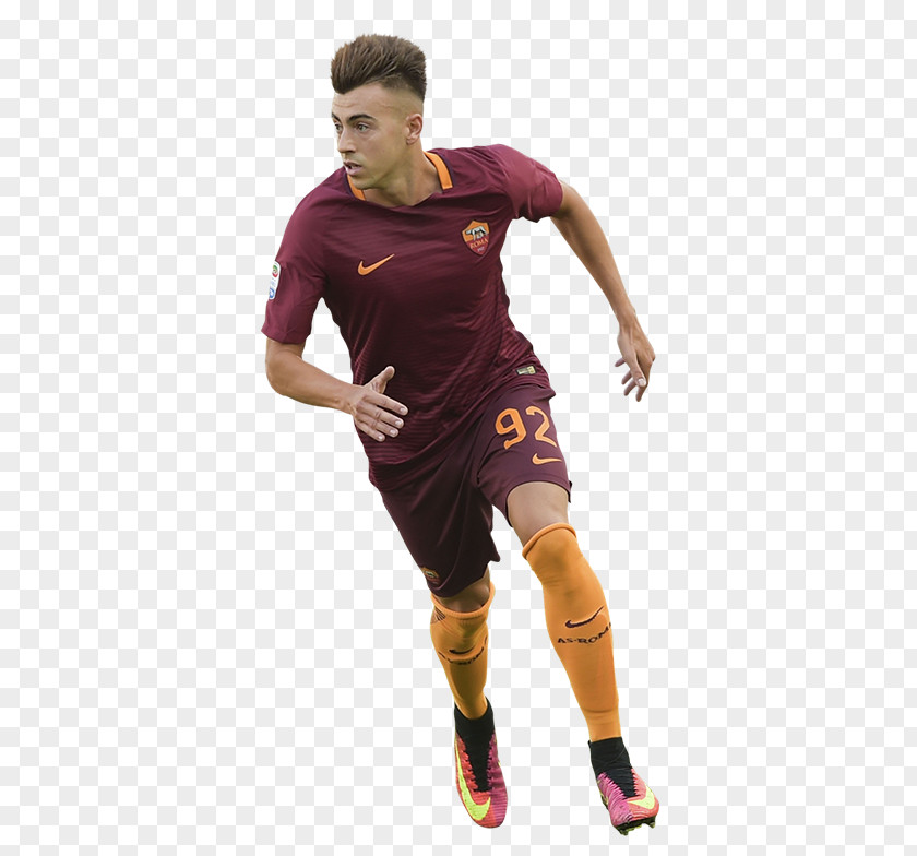 Stephan El Shaarawy A.S. Roma Jersey Football Player PNG