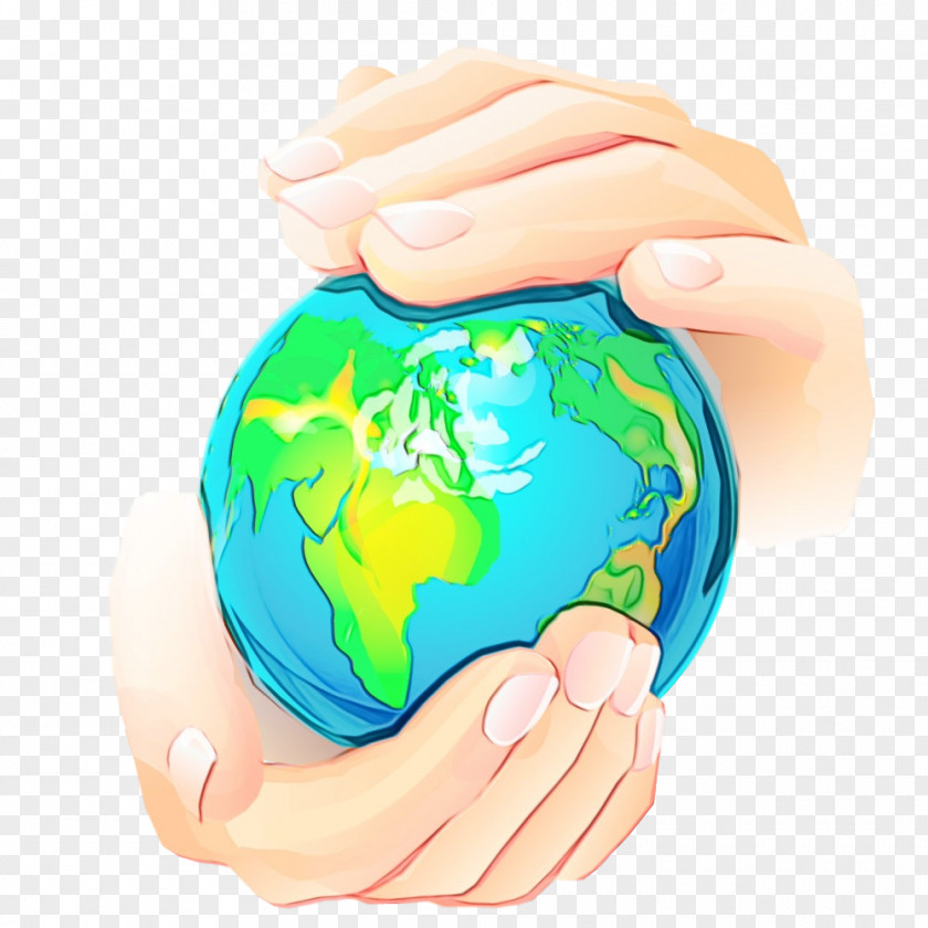 Thumb Animation Earth Hand Globe Planet World PNG