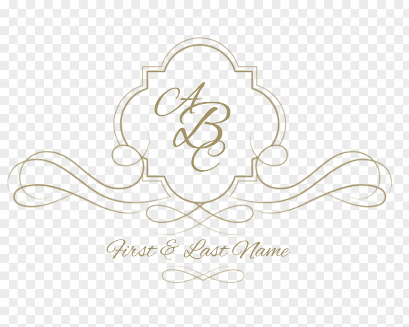 Wedding Logo Invitation Monogram Template PNG
