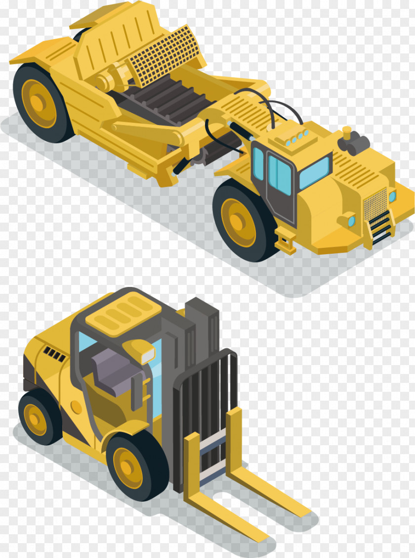 Excavator Forklift Heavy Equipment Crane PNG