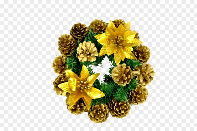 Flower Conifer Cone Cut Flowers Christmas Garland PNG