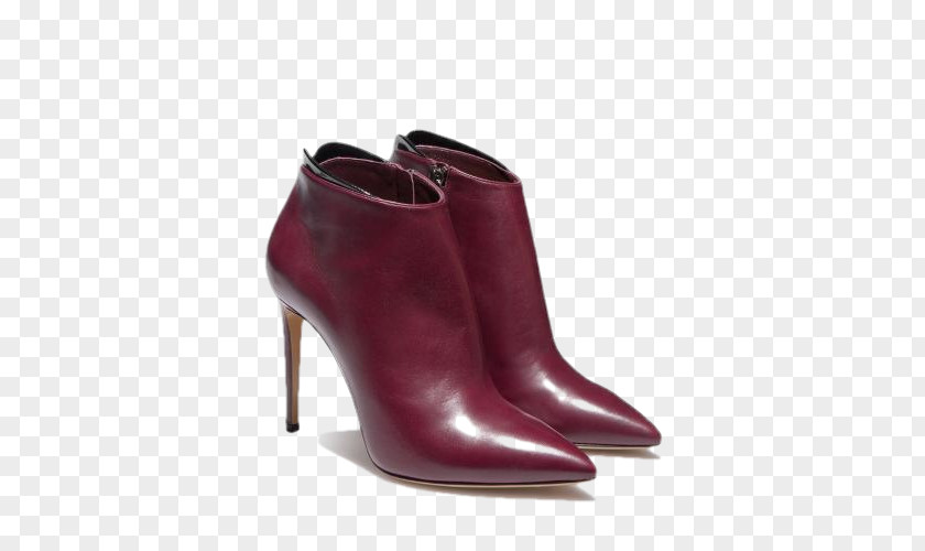 Boot Heel Leather Shoe Pump PNG