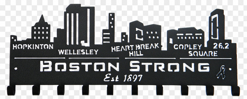 Boston Skyline Medal Metal Cityscape Steel PNG