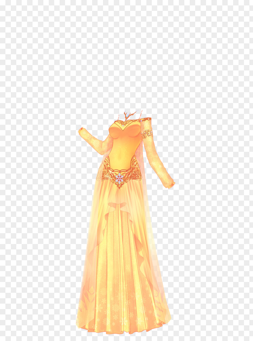 Dress Shoulder Gown Gold Costume PNG