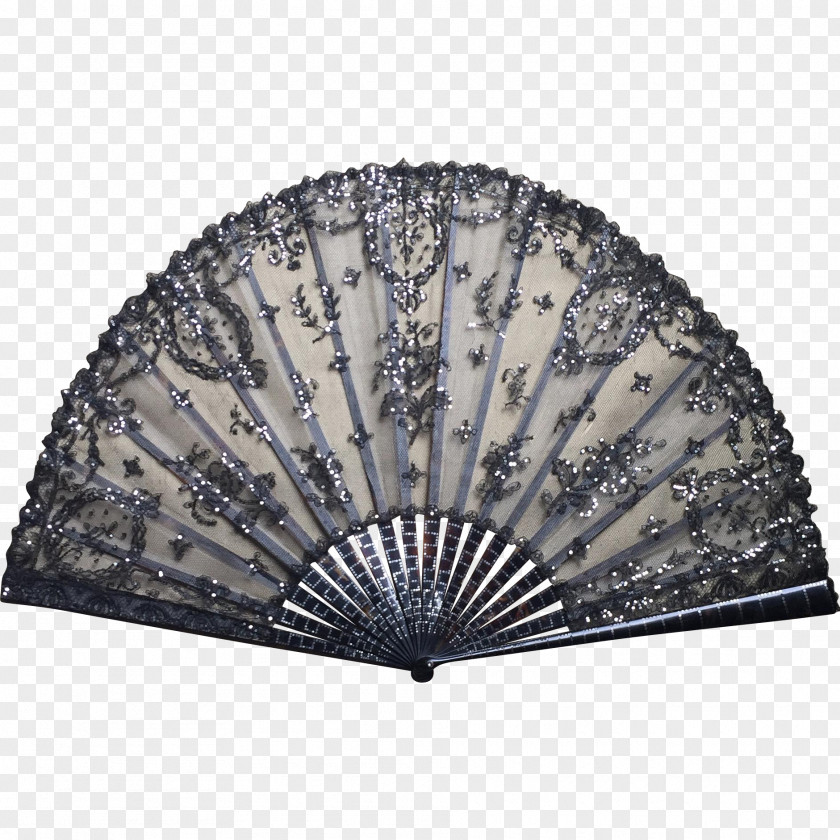 Fan Hand Lace Victorian Era Tulle PNG