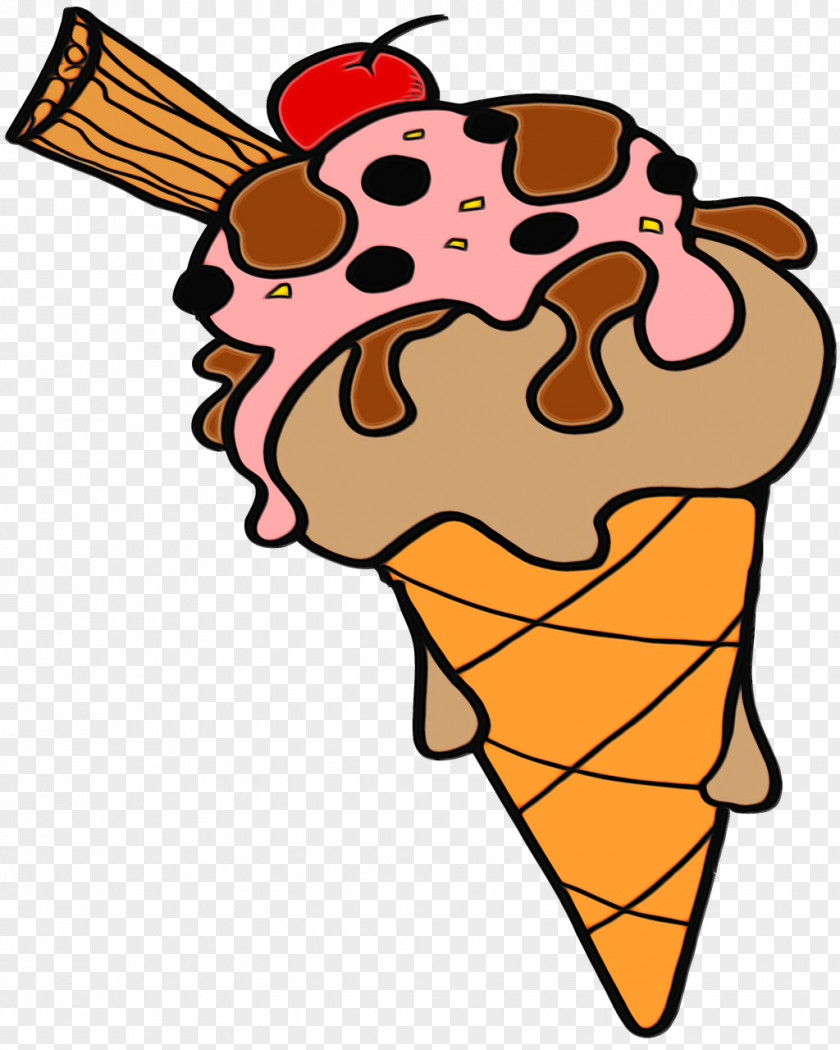 Frozen Dessert Ice Cream Cone Background PNG