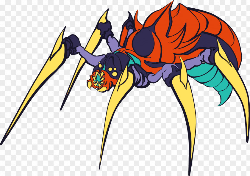 Spider Web Monster Clip Art PNG