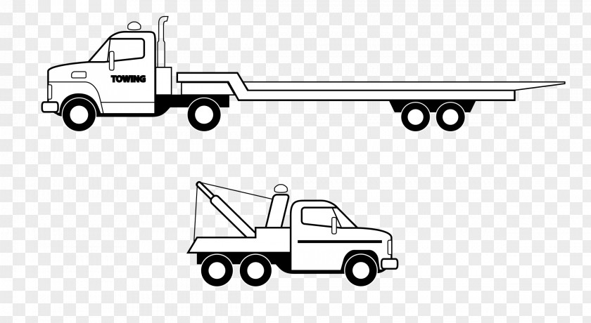 Truck Tow Flatbed Semi-trailer Mack Trucks PNG