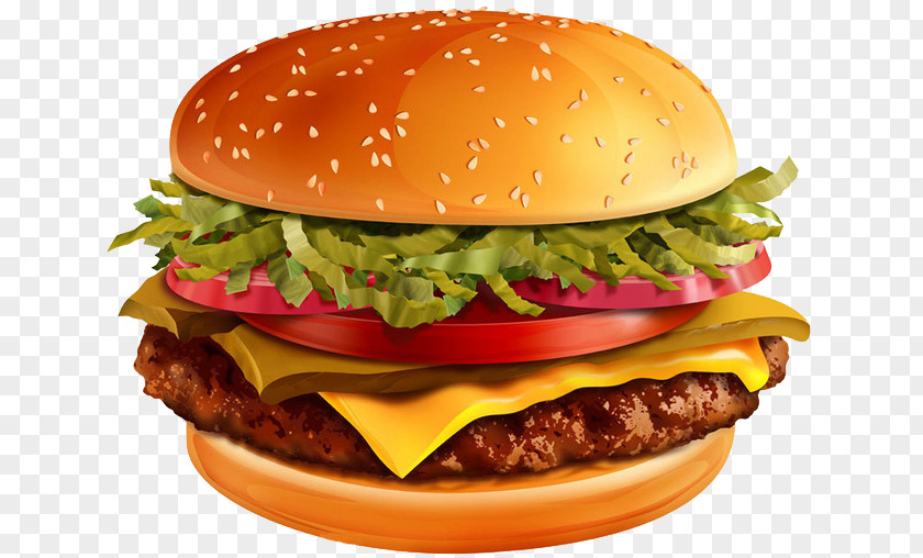 Big Burger Hamburger Fast Food Download PNG