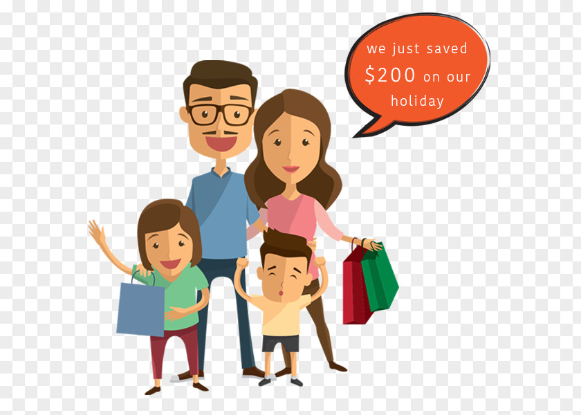 Family Online Shopping Discounts And Allowances PNG