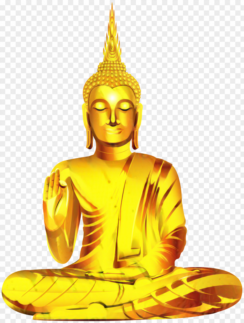 Gautama Buddha Golden Buddhism Buddharupa Little PNG