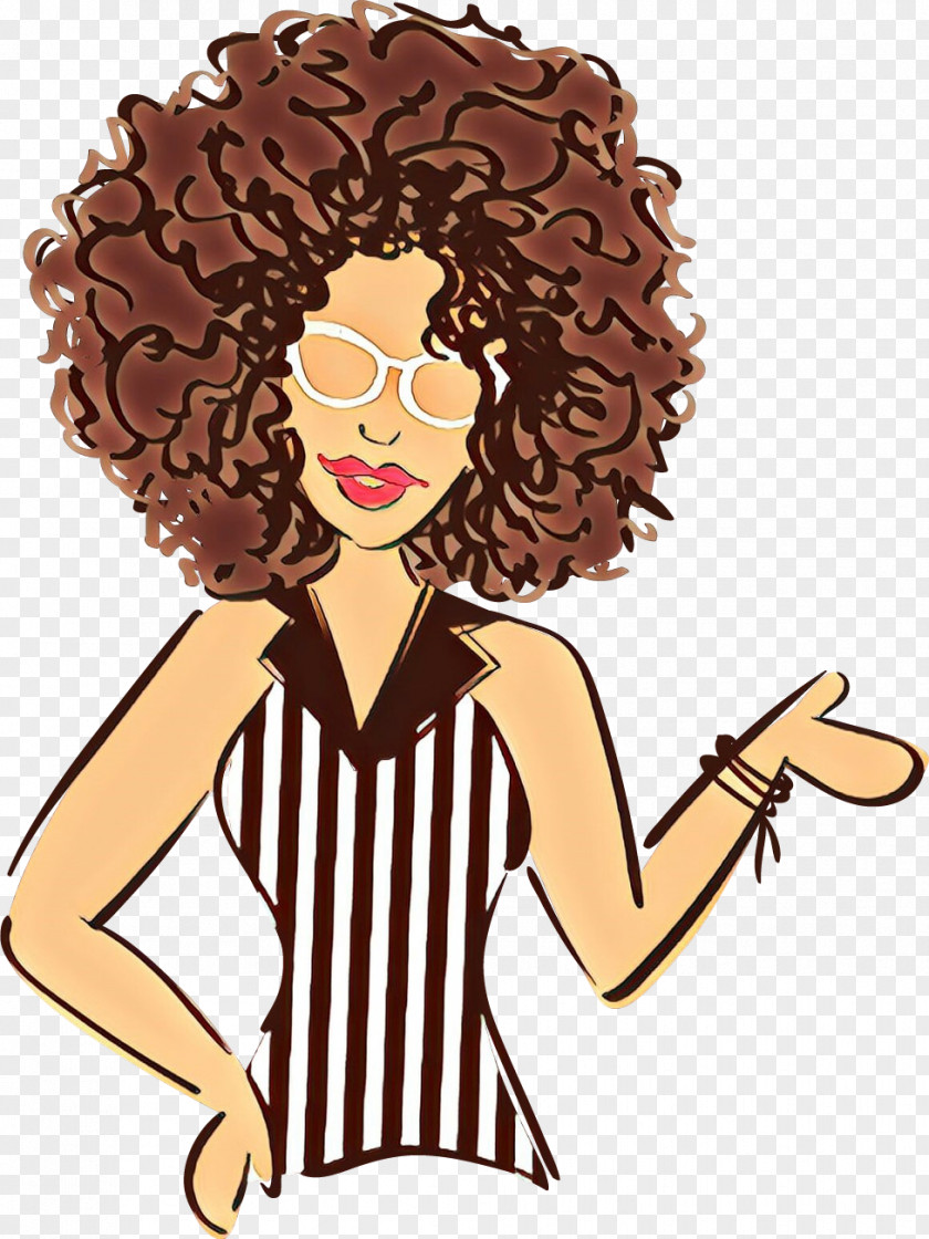 Hair Cartoon Afro Hairstyle Finger PNG