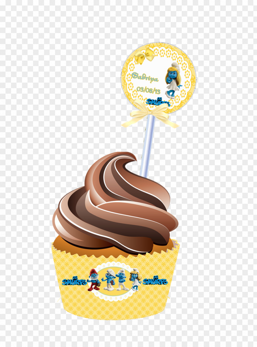 Os Smurfs Cupcake Chocolate Ice Cream Truffle Cake PNG