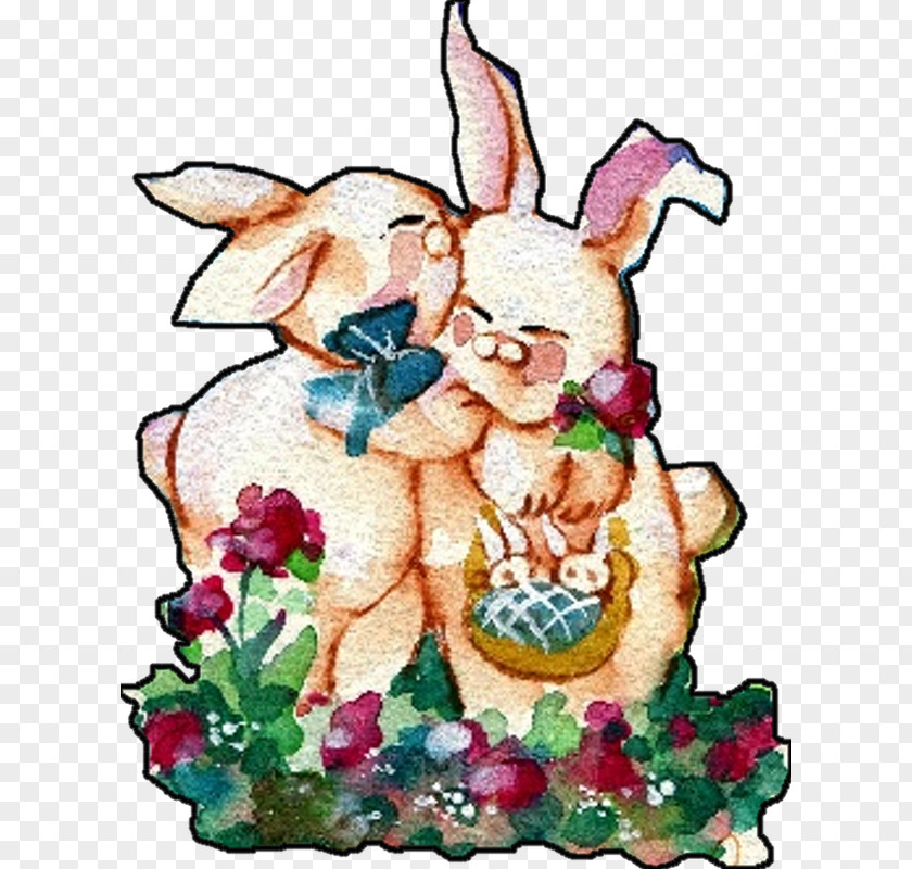 Rabbit Easter Bunny Hare Material Cutting PNG
