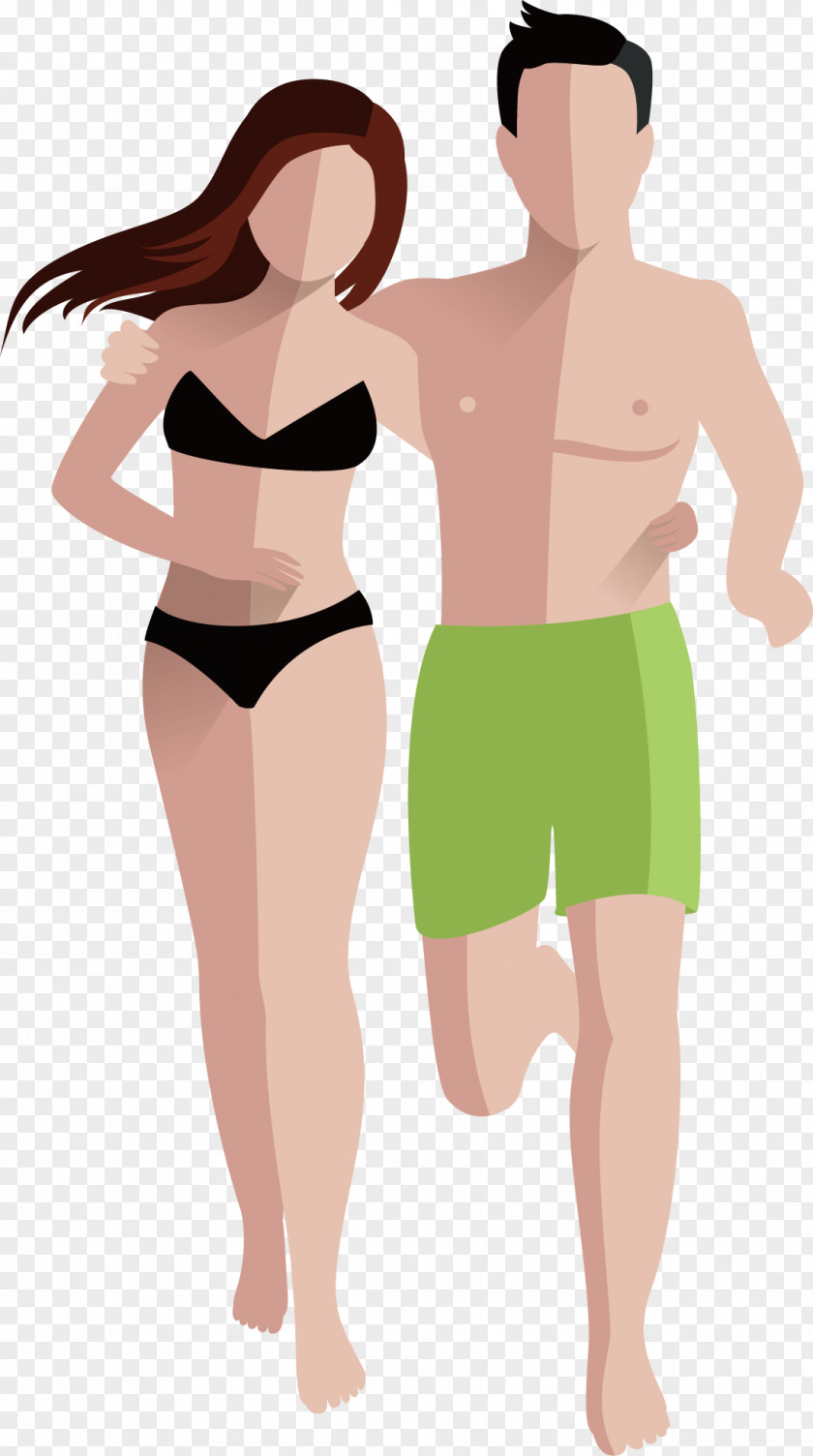 Swimming Men And Women Download Cartoon PNG