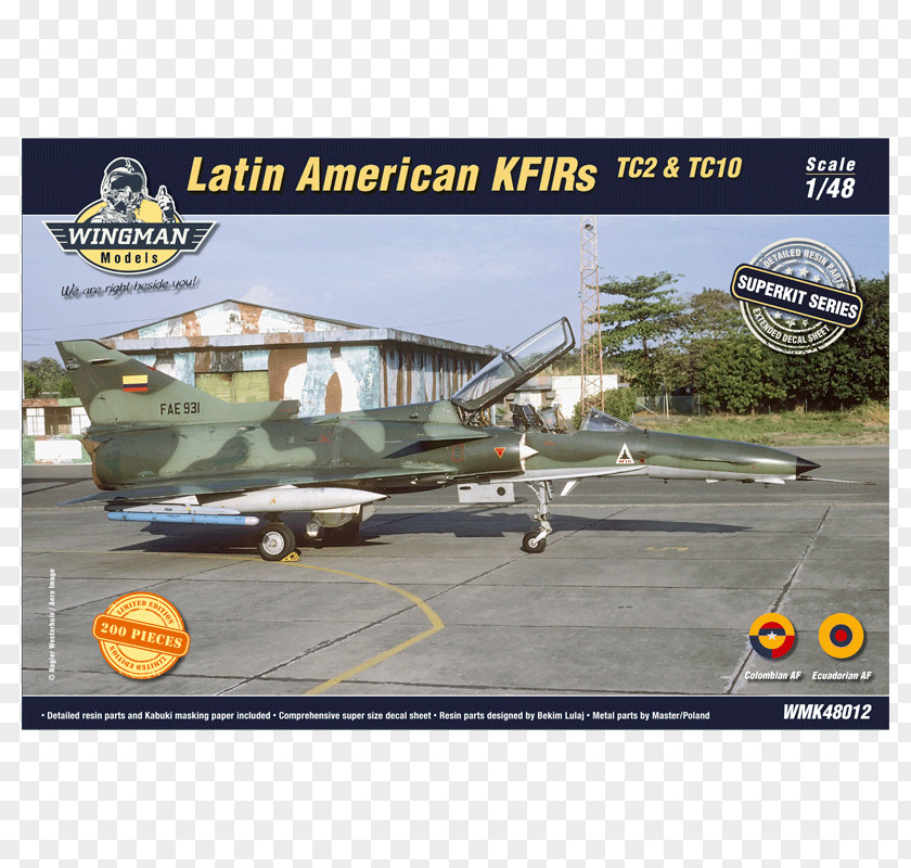 Airplane Fighter Aircraft IAI Kfir Latin America PNG
