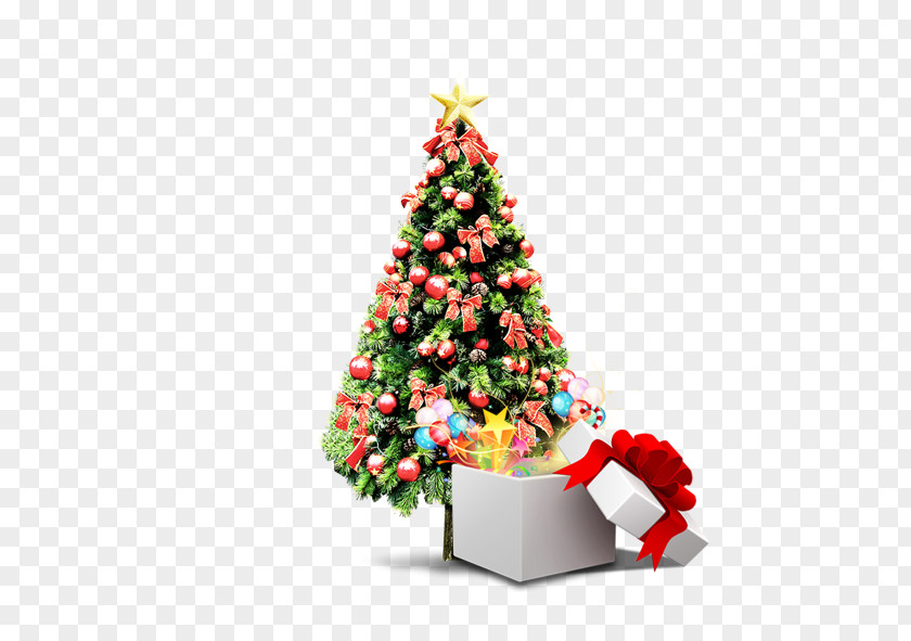 Christmas Tree And Gifts Light PNG