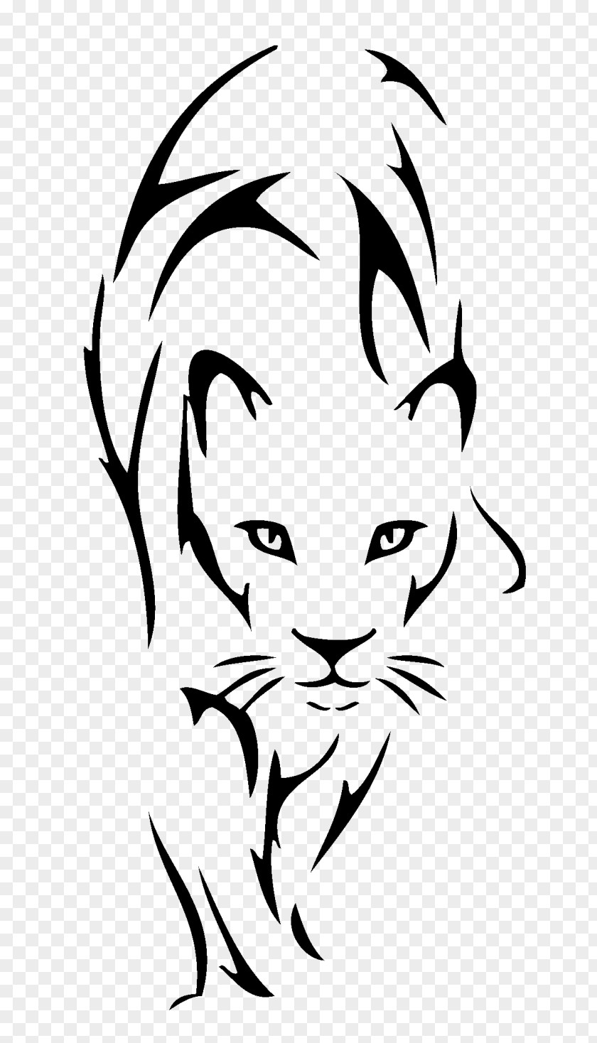 Head Whiskers Face Line Art White Hair Black PNG