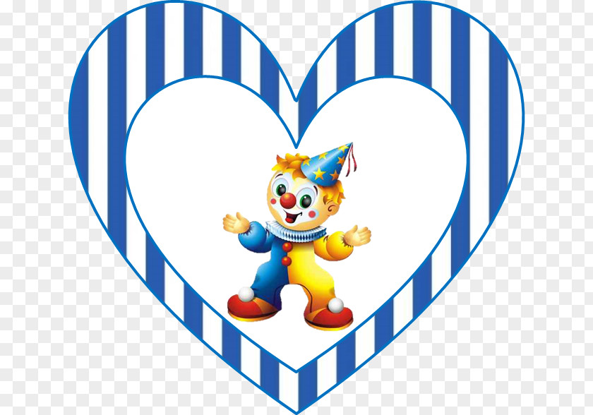 Heart Circus Clown Cartoon PNG