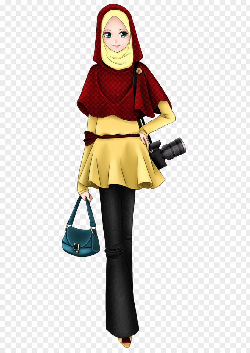 Red Riding Hood Muslim Hijab Drawing Islam Art PNG