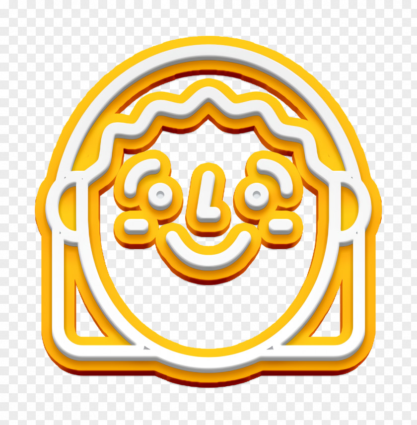 Emoji Icon Woman Happy People Outline PNG