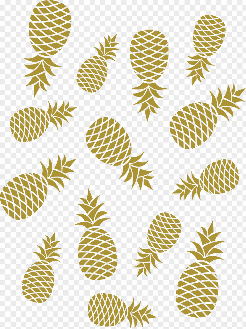Golden Pineapple Pattern Juice PNG