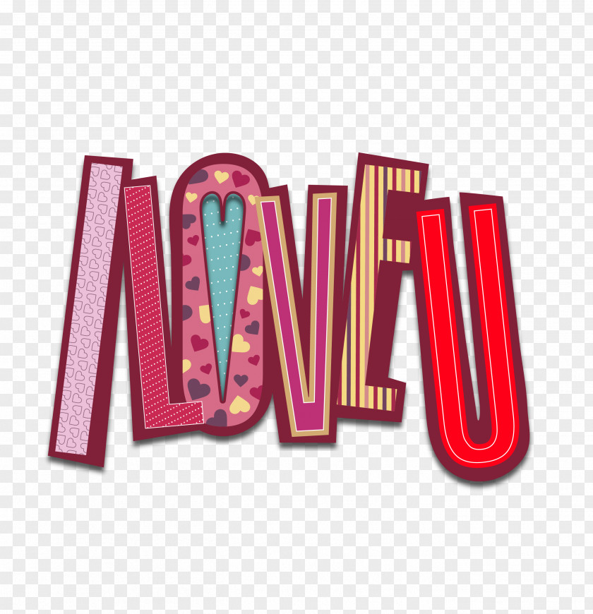 I Love You Typeface Clip Art PNG