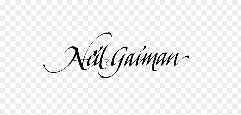 Neil Gaiman Calligraphy Brand White Handwriting Font PNG