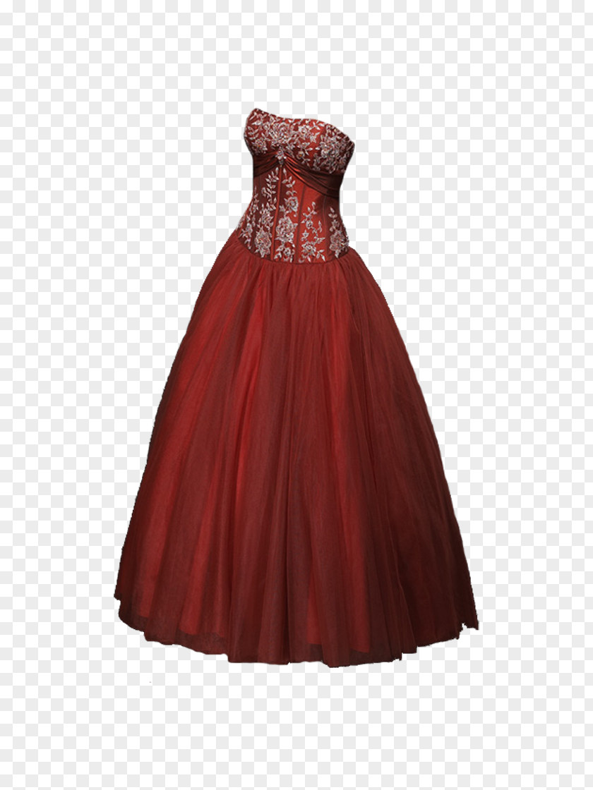 Dress Cocktail Gown Satin PNG