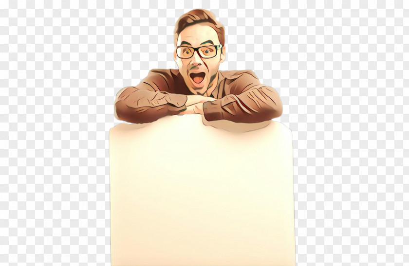 Figurine Sitting Glasses PNG