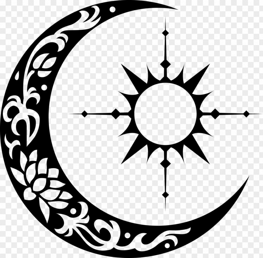 Moon Tattoo Artist Crescent Wall Decal PNG