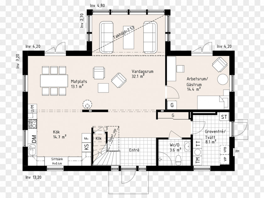 House Floor Plan Villa Grebbestad Koster Islands PNG