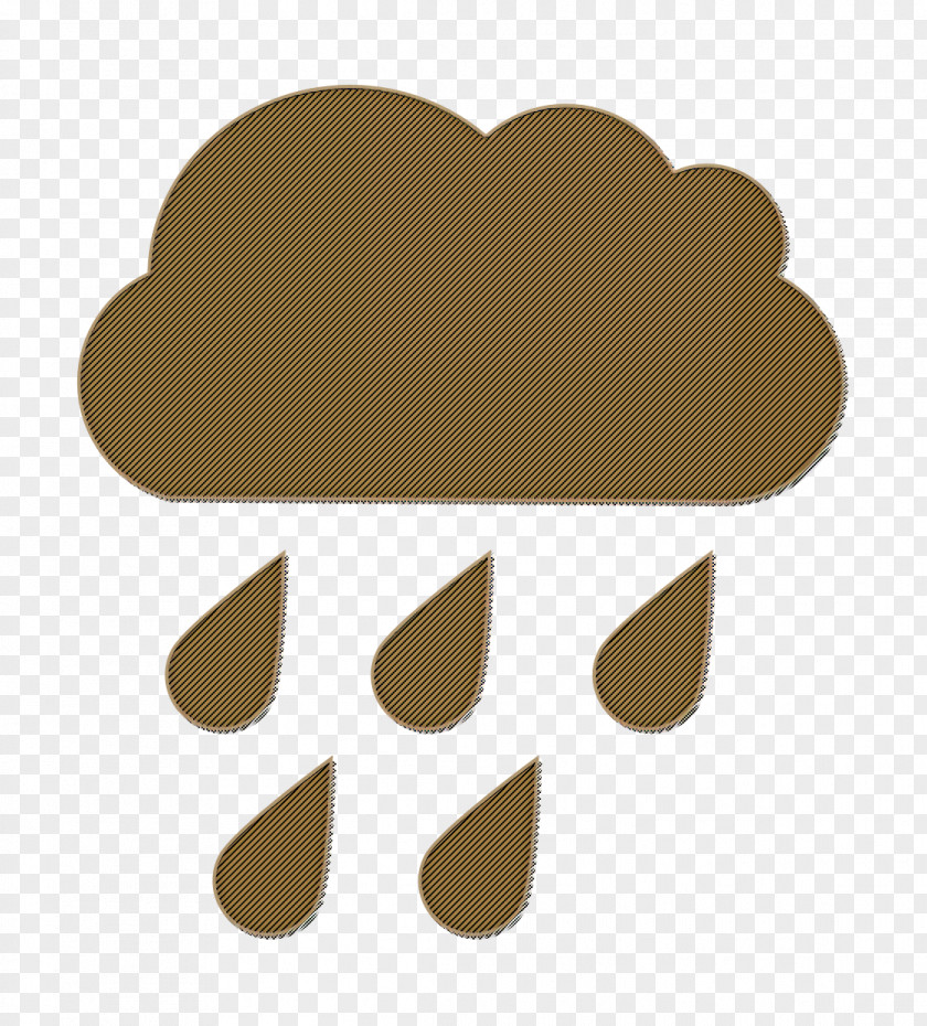 Weather Icon Rain Raindrops Falling Of A Black Cloud PNG