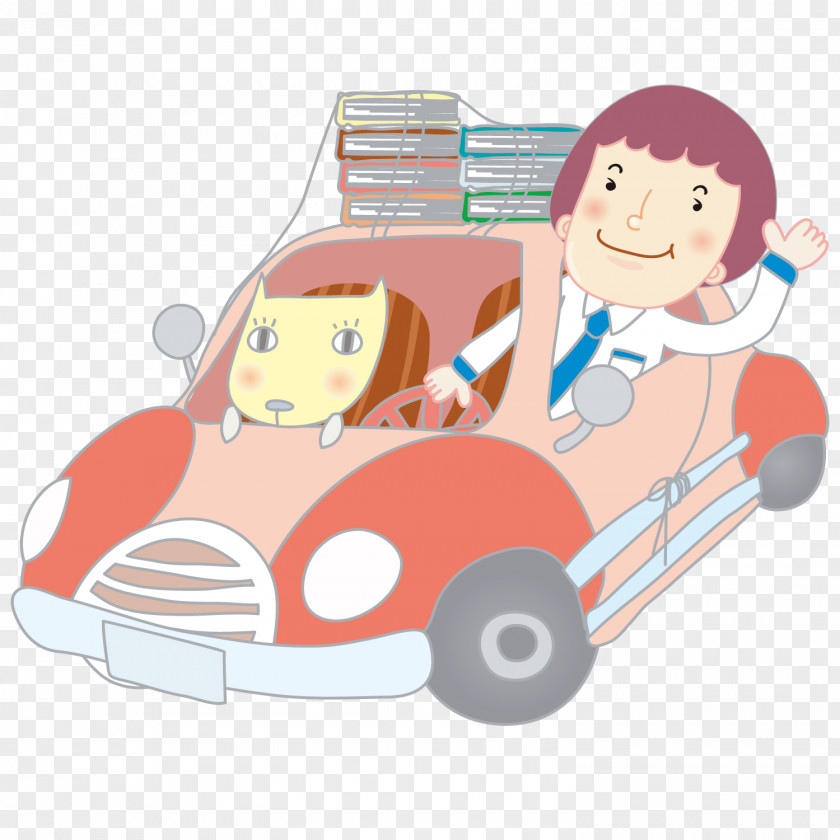 Driving The Driver Cartoon Download Illustration PNG