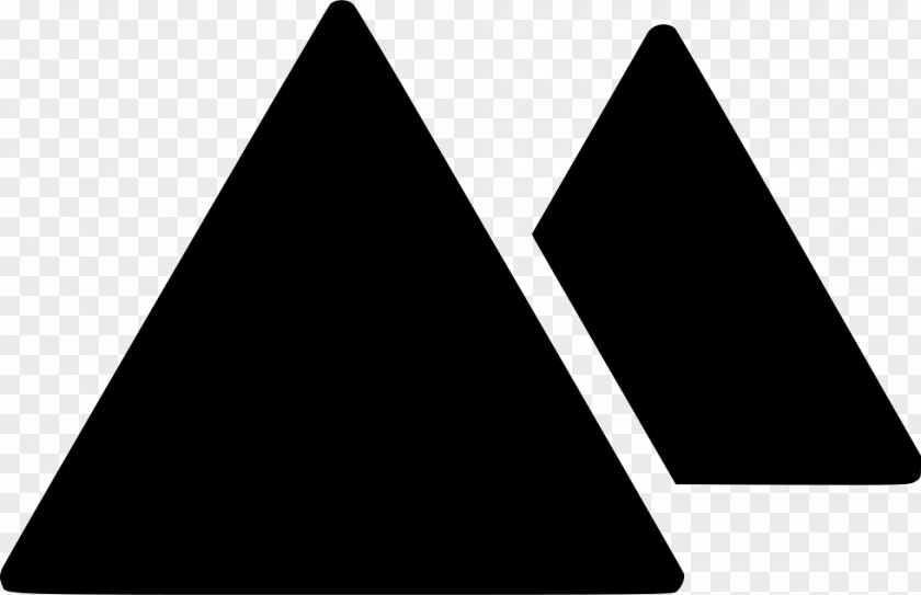 Piramid Insignia Triangle Font Black M PNG