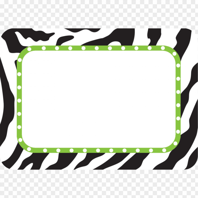 Prompt Border Name Tag Label Sticker Animal Print Plates & Tags PNG