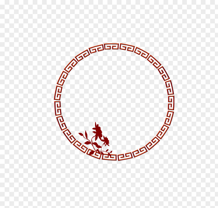 Red Antique Circle PNG