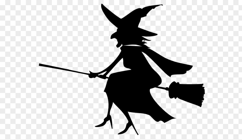 Stencil Blackandwhite Halloween Witch Hat PNG