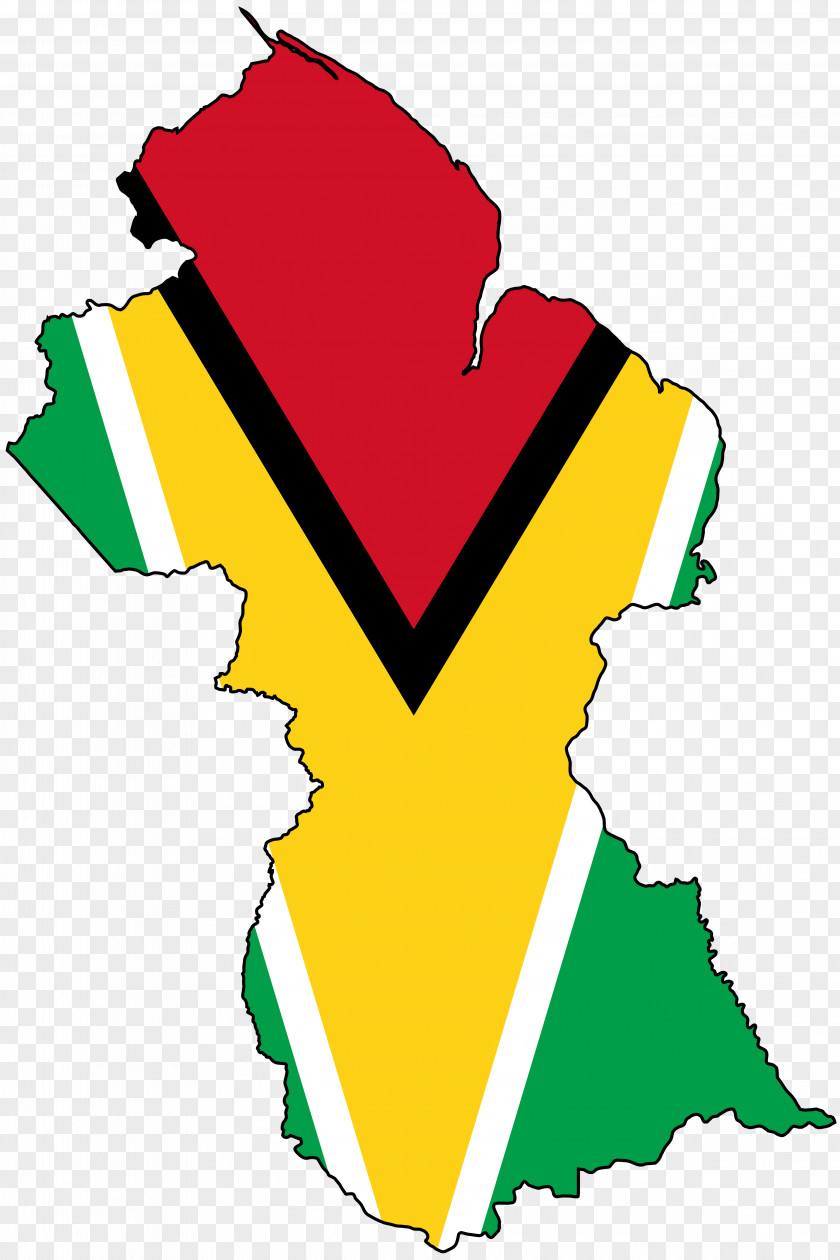 Flag Of Guyana Map Clip Art PNG