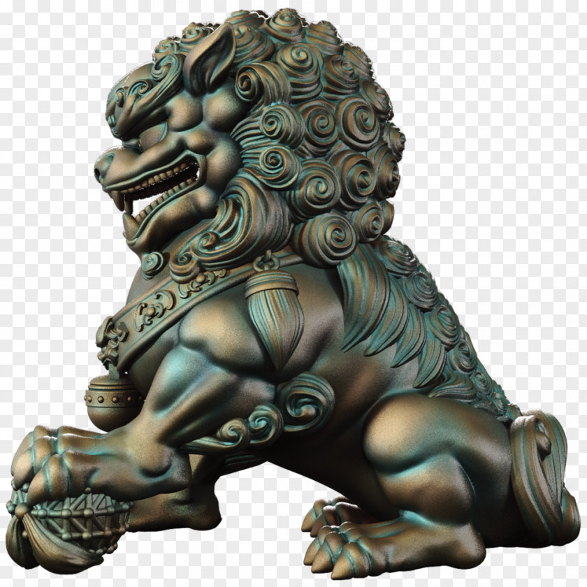 Foo Dog Pekingese Chinese Guardian Lions Statue Sculpture PNG