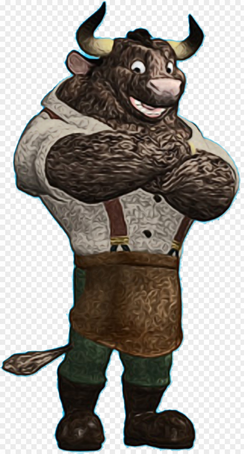 Brown Bear Mascot Cartoon PNG