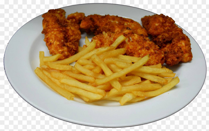 Crispy Chicken Fish And Chips French Fries Fingers Fried Fast Food PNG