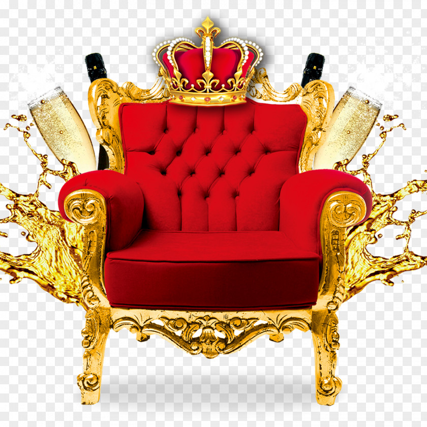 Crown Red Throne Champagne PNG