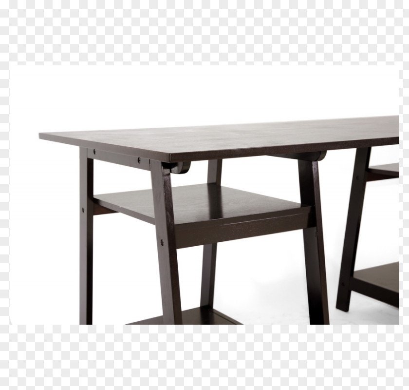 Dark Wood Table Desk Saw Horses Furniture PNG