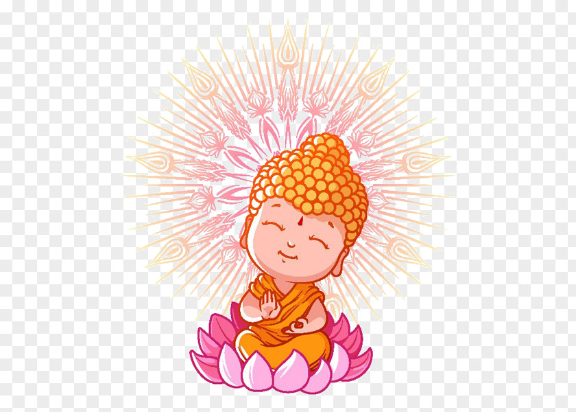 Hand Drawn Smiling Buddha Buddhism Cartoon Buddhist Meditation Illustration PNG