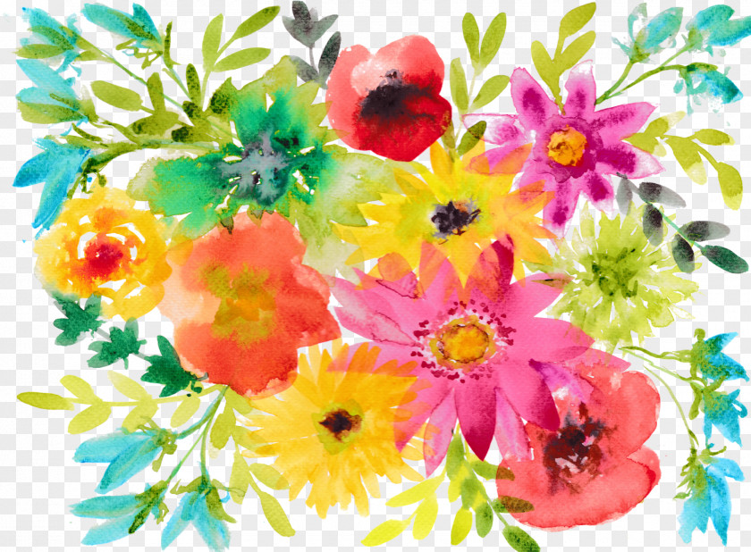 Painting Floral Design Adobe Photoshop Watercolor PNG
