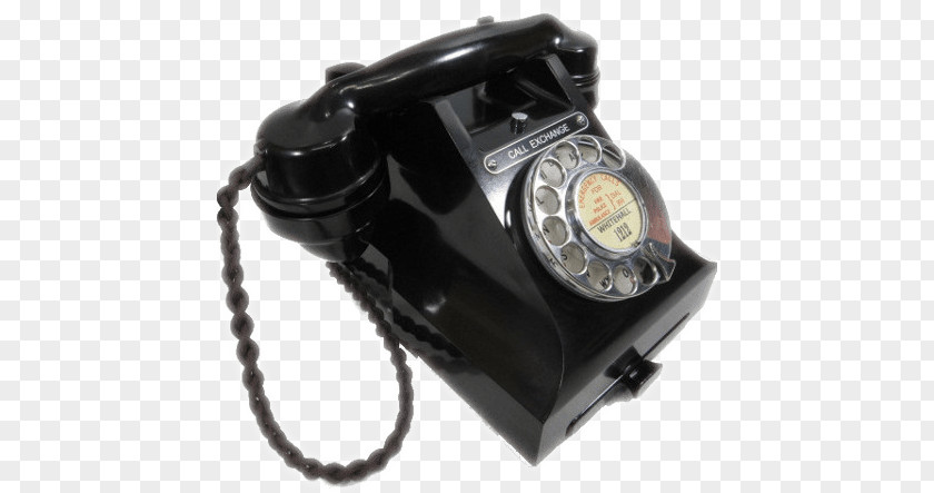 Vintage Bakelite Phone PNG Phone, black rotary telephone illustration clipart PNG